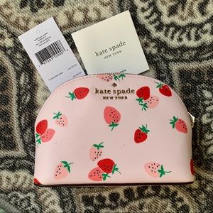 COPY - Kate Spade strawberry dome cosmetic bag